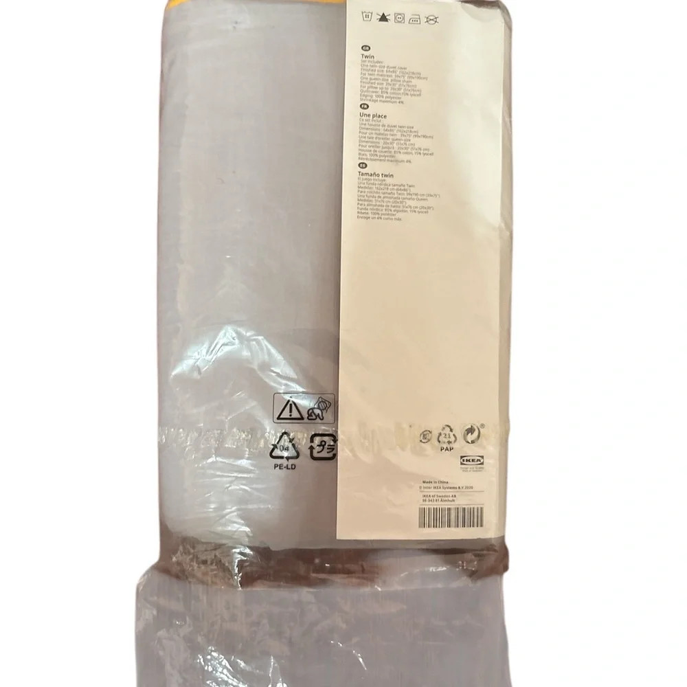 IKEA KUNGSBLOMMA Twin Size Duvet Cover & Queen Size Pillow Sham - Picture 2 of 5